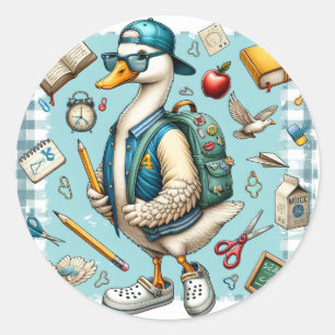 Cool School Duck retour à l'école Stickers