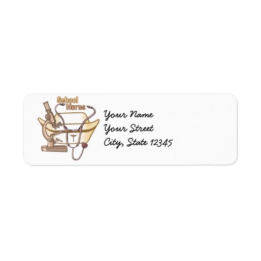 Cool School Nurse adresetiketten Etiket (Voorkant)