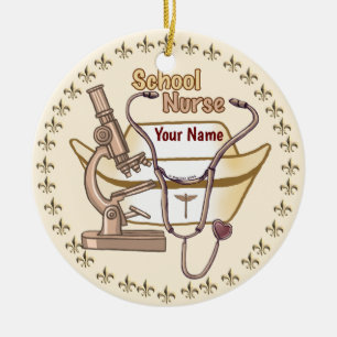 Cool School Nurse kerstornament Keramisch Ornament