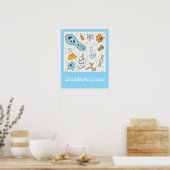Cool science biology girl name room poster (Keuken)