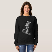 Cool Scooter Rider Retro Grafik Trui (Voorkant volledig)