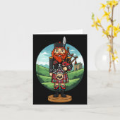 Cool Scottish Nutcracker Bagpes  Kaart (Gele Bloem)