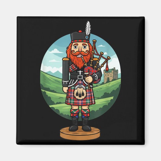 Cool Scottish Nutcracker Bagpes  Magneet (Voorkant)