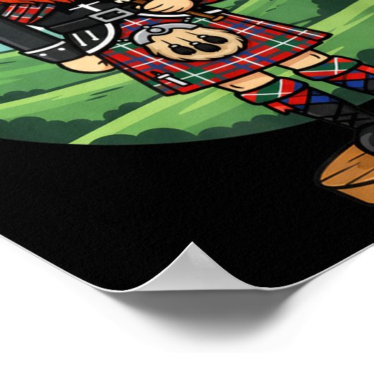 Cool Scottish Nutcracker Bagpes  Poster (Hoek)