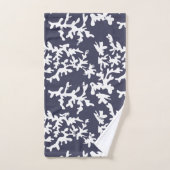 Cool Scuba Blauw Wit Koraalrif Patroon Handdoek (Handdoek)