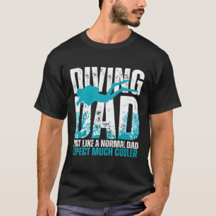 Cool scuba duiken voor papa Mannen oceaan duiker i T-shirt