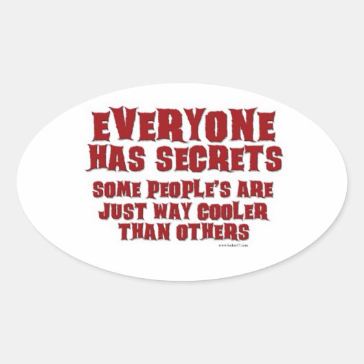 Cool Secrets Ovale Sticker (Voorkant)