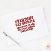Cool Secrets Ovale Sticker (Envelop)