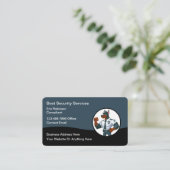 Cool Security Services Visitekaartje Design (Staand voorkant)