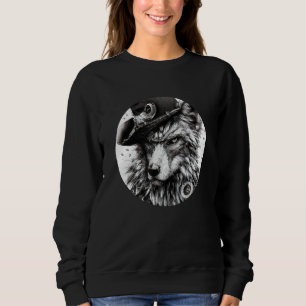 Cool Serious Grey Gang Black en White Pirate Wolf Trui