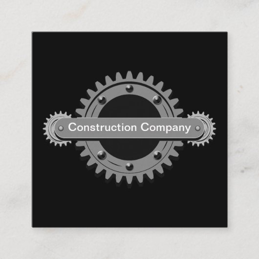 Cool Service de construction unique Cartes de visi (Devant)