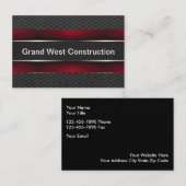 Cool Services de construction Cartes de visite mod (Devant / Derrière)