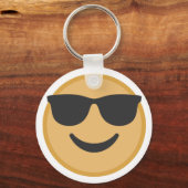 Cool Shades Emoji Face Sleutelhanger (Voorkant)