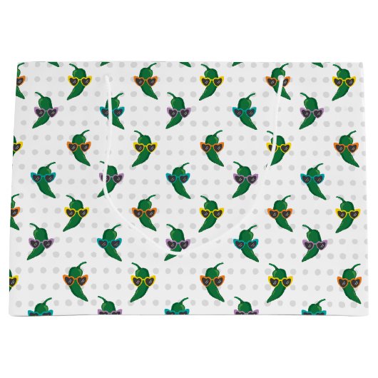 Cool Shades Green Chili Pattern Groot Cadeauzakje (Voorkant)