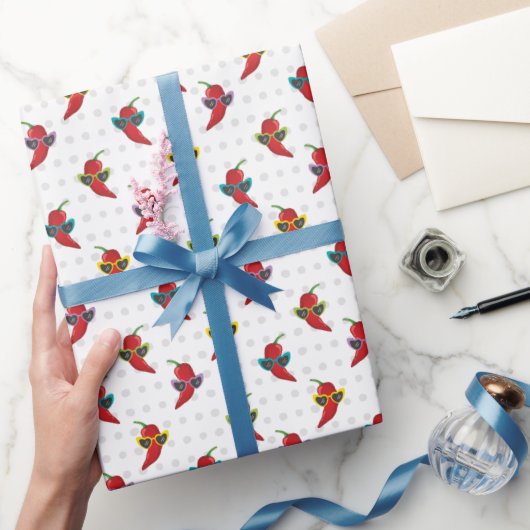 Cool Shades Red Chili Pattern Cadeaupapier (Geschenken)