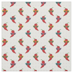 Cool Shades Red Chili Pattern Stof