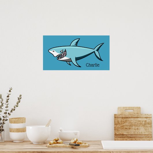 Cool Shark, aangepaste naam poster (Keuken)