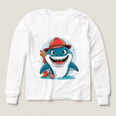 Cool Shark Adventure – Kids’ Long Sleeve Tee (Voorkant)