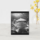 Cool Shark Animal Selfie Kaart (Gele Bloem)