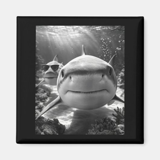 Cool Shark Animal Selfie  Magneet (Voorkant)