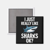 Cool Shark Art For Men Women Great White Hammerhea Magneet (Voorkant / Achterkant)