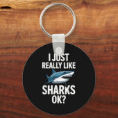 Cool Shark Art For Men Women Great White Hammerhea Sleutelhanger (Voorkant)