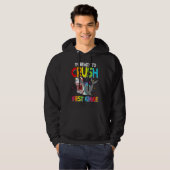 Cool Shark I'm Ready To Crush First Grade Student  Hoodie (Voorkant volledig)