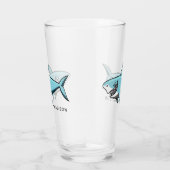 Cool Shark personnalisé nom pinte verre (Droite)