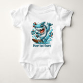 Cool shark tekst unisex toevoegen romper (Voorkant)