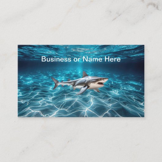 Cool Shark Theme Onderwater Visitekaartjes (Voorkant)