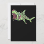 Cool Shark Zombie Funny Lazy DIY Halloween Costum Bedankkaart (Voorkant)
