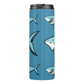 Cool Sharks, aangepaste naam tumbler Thermosbeker (Achterkant)