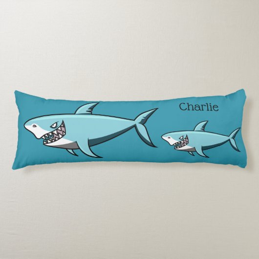 Cool Sharks nom personnalisé coussin du corps (Devant)