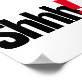 Cool Shhh Funny Signs Quite Zone Study Area Poster (Hoek)