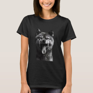 Cool Shiba Inu Sticking Tongue Out Speelse Defianc T-shirt