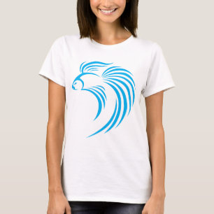 Cool Siamese Fish Swish Logo Style T-shirt