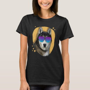 Cool Siberian Husky T Shirt Gift for Men Boy