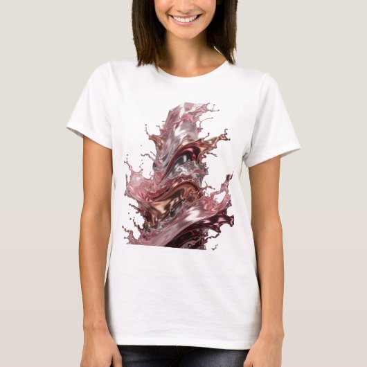 Cool Silver ABSTRACT ART Statement T-shirt (Voorkant)
