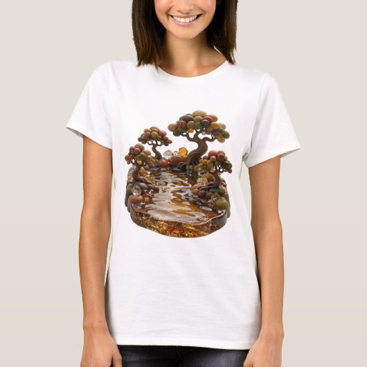 Cool Silver ABSTRACT ART Statement T-shirt v2 (Voorkant)