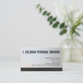 Cool Silver Black Personal Fitness Trainer Visitekaartje (Staand voorkant)