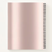 Cool Silver Glitter Drift Roos Gold Cupcake Notitieboek (Achterkant)