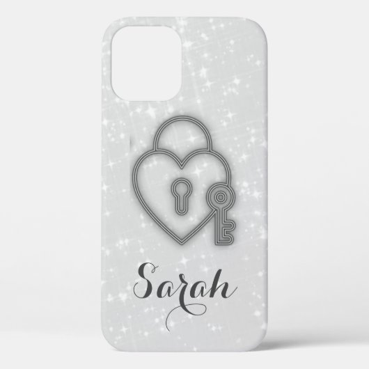 Cool Silver Heart Coque-Mate coque iphone (Verso)