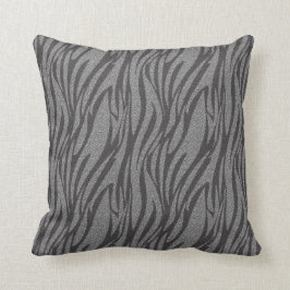 Cool Silver Zebra Print Pattern Pillow Kussen