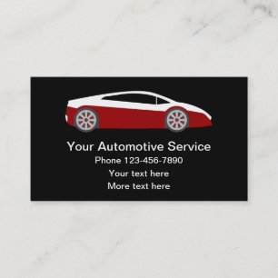 Cool Simple Automotove Business Card-template Visitekaartje