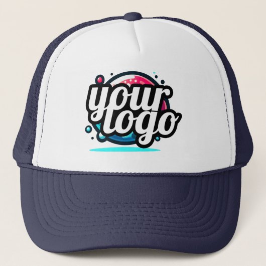 Cool Simple Business Logo Custom Trucker Pet (Voorkant)