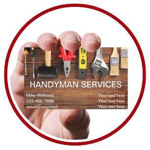 Cool Simple Handyman Home Réparations Cartes de vi