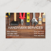 Cool Simple Handyman Home Réparations Cartes de vi (Devant)
