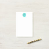 Cool Simple Modern Designer Turquoise Blue Circle Post-it® Notes (Op bureau)