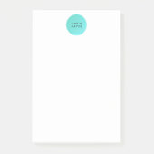 Cool Simple Modern Designer Turquoise Blue Circle Post-it® Notes (Voorkant)