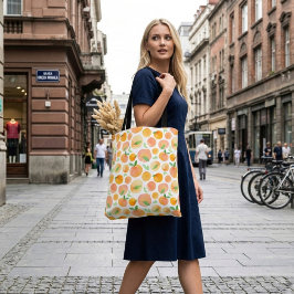 Cool sinaasappels waterverf illustratie canvas tas